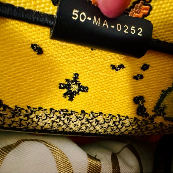 RARE Christian Dior Zodiac Pixel Tote Book Yellow Canvas Handbag Bag - Picture 15 of 17
